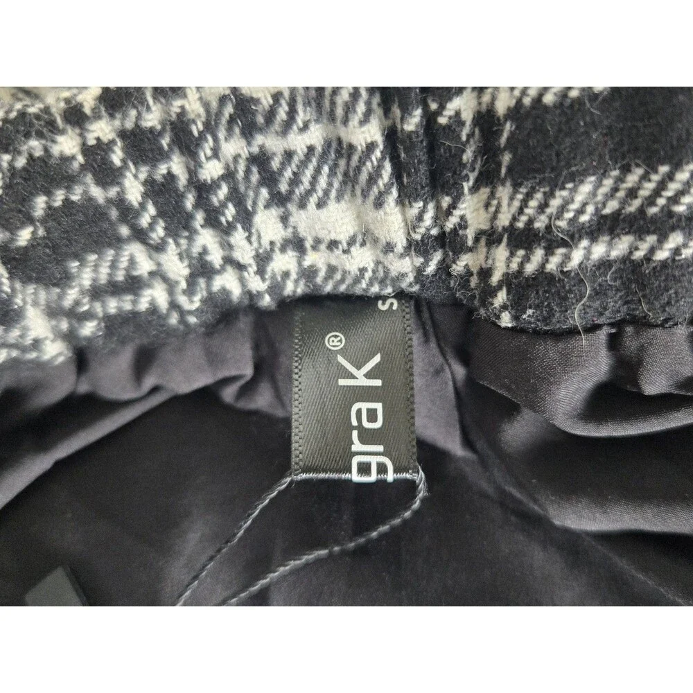 Allegra K Skirt Womens S Midi Black White Plaid Preppy Academia Grunge NWT - Picture 8 of 9